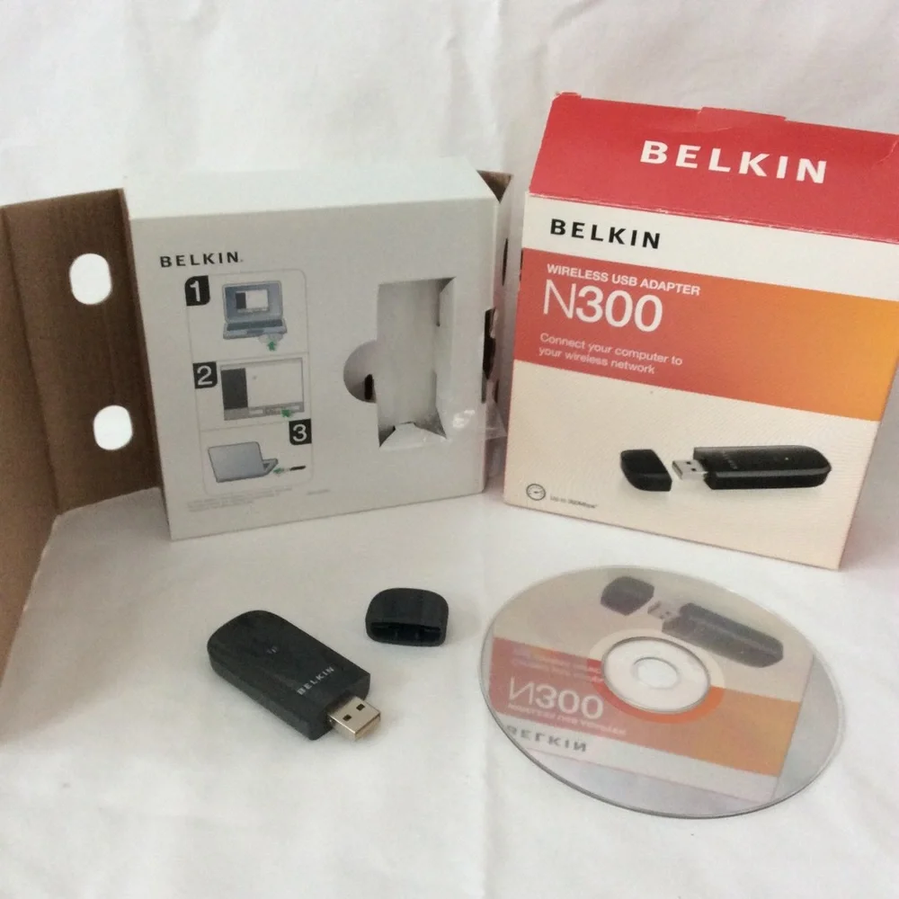 Belkin N300 Wireless USB Adapter plus disk